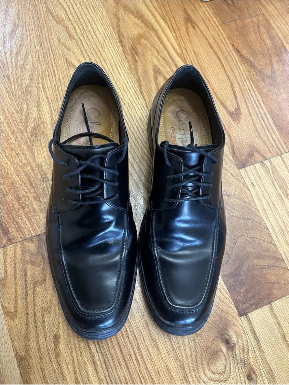 Cole Haan shoes men US 8 Black Leather Lace-Up Derbys